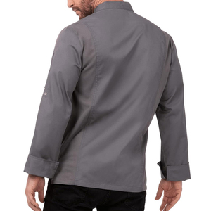 Customize Logo & Fabric <b>Chef</b> Coats Long Sleeve Men's Cotton <b>Chef</b> Shirts Uniforms OEM Men's Professional Kitchen <b>Tops</b> <b>Chef</b> Coat - Product Image 3