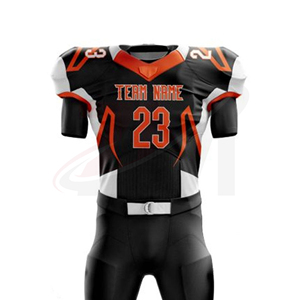 Conjunto de Uniforme de Fútbol Americano para Hombre, Jersey y Pantalones Negros y Naranjas, Número 23, Impresión por Sublimación, Poliéster Transpirable, Talla Adulto - Product Image 5