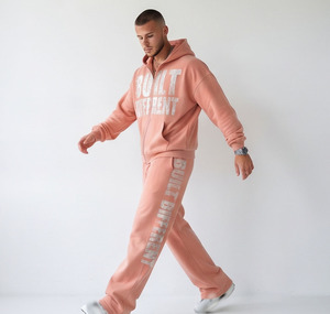 Conjunto Deportivo Holgado con Capucha y Cremallera para Hombre y Mujer, Estampado y Desgastado, de Dos Piezas, Marca Regal Three LLC - Product Image 6