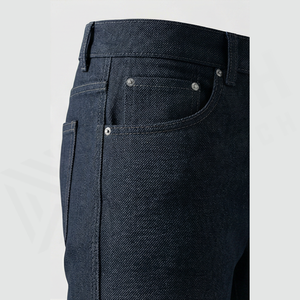 Jean en denim coupe droite délavé foncé pour homme, taille haute, coupe slim, en coton, style streetwear, pantalon automne - Product Image 5