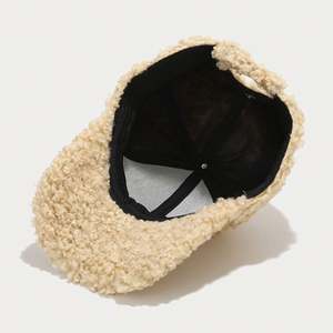 Gorra de Béisbol de Lana de Cordero para Otoño e Invierno, con Costuras, Ligera, Simple, para Exteriores, a Prueba de Frío, con Visera y Protección Contra el Viento - Product Image 3
