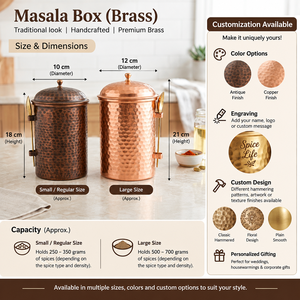 Hammered Copper Storage Container With Spoon Dome Lid Tall Kitchen Masala Canister <b>Spice</b> <b>Jar</b> Wholesale Manufacturer - Product Image 3