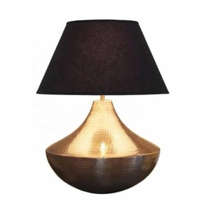 Lámpara de mesa escultórica grande de níquel texturizado de alta calidad sin sombra, mesita de noche, centro de mesa, decoración del hogar, lámpara de mesa - Product Image 3