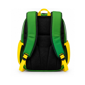 Sac à dos de sport vert et jaune pour garçons, avec imprimé lettres et numéro de joueur 3, fermeture éclair, sac à dos de jour avec poches latérales - Product Image 2