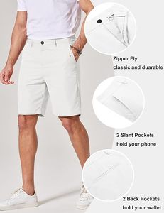 Pantalones Cortos Chino Premium para Hombre, Ropa Casual de Verano, Pantalones Cortos Chino Elásticos para Hombre, Estilo Casual Elegante, Logotipo Personalizado, Pantalones Cortos de Golf para Hombre - Product Image 5