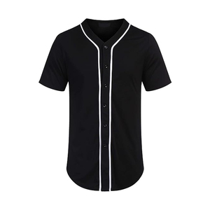 Vintage Unisex Baseball Button Down Jersey Short Sleeve V-neck <b>Hip</b> Hop T-shirt Quick Dry Breathable Fabric <b>For</b> Casual Streetwear - Product Image 4