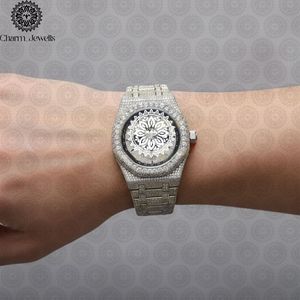Montre de luxe pour homme Charm Jewells en acier inoxydable, cadran analogique de 40 mm, cristal saphir, mouvement mécanique, résistance à l'eau 10 bars - Product Image 2