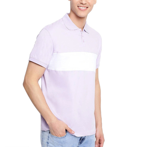 Camiseta Polo de Manga Corta para Hombre, Informal, de Algodón, de Alta Calidad, Tejida, con Diseño de Rayas Sólidas, Personalizable - Product Image 1