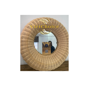 Super Sale Modern Natural Rattan Woven <b>Mirror</b> Eco-Friendly Multifunction Storage Baskets Food Kitchen Hotel Restaurant - Product Image 1
