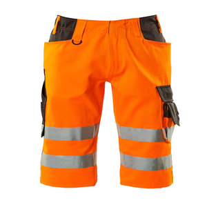 Shorts de travail réfléchissants pour hommes, style cargo, haute visibilité, multi-poches, pour la construction, sécurité au travail - Product Image 1