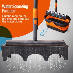 Kit Secchio Pieghevole e Mop con Spugna - Sistema di Pulizia Pavimenti Senza Mani per Casa, Pulizia e Conservazione del Secchio - Product Image 6