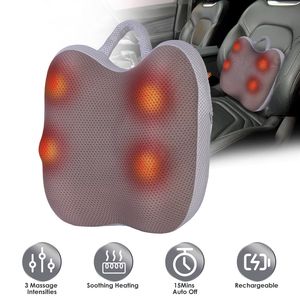 Massaggiatore posteriore Shiatsu senza filo 15min Auto-Off protezione contro il surriscaldamento del corpo relax per la terapia del riscaldamento del collo della vita - Product Image 1