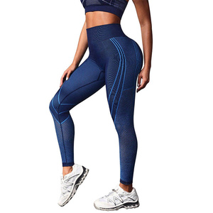 Leggings de sport personnalisés de qualité supérieure pour la course, le yoga et l'entraînement – Pantalons slim de fitness sur mesure en gros - Product Image 4