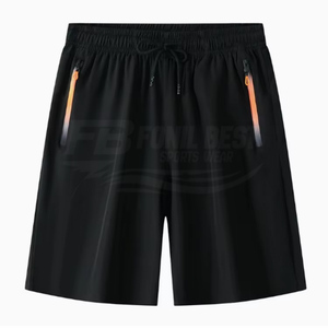 Shorts en soie glacée tissée pour hommes, taille mi-haute élastique, séchage rapide, décontracté, plage, été, fin, nouvelle mode, extérieur, grande taille - Product Image 3