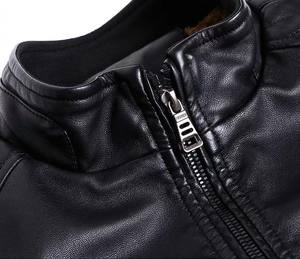 Veste en cuir bomber en peau de mouton véritable pour homme, vestes en cuir de moto, couleur marron, veste en cuir pour homme - Product Image 2