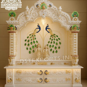 Gran Templo Swaminarayan Tradicional de Madera de Teca Sólida, Templos Personalizados con Almacenamiento, Mandir Hindú para Puja en Venta - Product Image 3