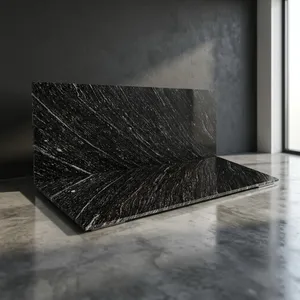 Luxury Marquino Black Granite <b>Stone</b> Premium Polished Granite Slabs for Kitchen Tops Flooring Wall Cladding and Custom Projects - Product Image 2