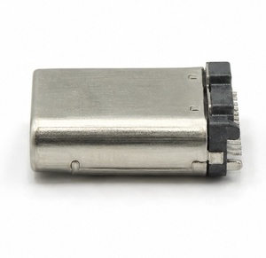 หัวต่อ USB 3.1 Type C แบบตัวผู้ สำหรับบัดกรี  หน้าสัมผัสเคลือบทอง  ตัวเรือน LCP  โครงเหล็ก  วัสดุ UL94V-0  ทนไฟ  ความเร็วสูง  แบบตั้ง - Product Image 3