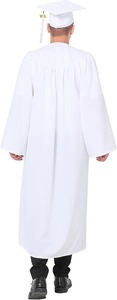 Matte Graduation Gown Cap Tassel Set 2026 for High School and Bachelor <b>Thick</b> matte polyester, smooth and strong zipper. - Product Image 4