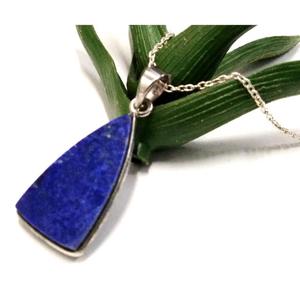 Colgante de Piedra Preciosa de Lapislázuli Natural, Plata de Ley 925, Forma de Gota de Agua, Estilo Bohemio, Certificado por Terceros, Joyería Hecha a Mano - Product Image 6
