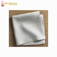 Vente en gros de serviettes de table en lin personnalisées avec broderie florale Serviette de table de haute qualité à bordure festonnée pour la maison et l'hôtel