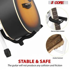 Taburete para Guitarra 5Core, Silla Acolchada de 3.15 Pulgadas con Respaldo, Asiento Musical Plegable con Reposapiés Integrado, Soporte para Guitarra - Product Image 5