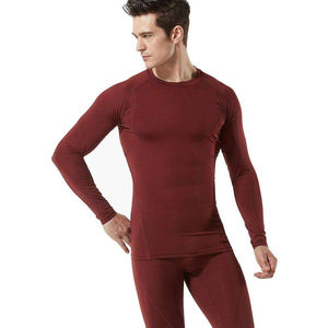 Chemises de compression personnalisées pour hommes, imprimées, respirantes, à manches longues, col rond, séchage rapide, vêtements de sport, vente en gros OEM/ODM - Product Image 2