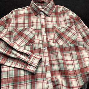 Unisex <b>Flannel</b> <b>Overshirt</b> Corduroy Collar Long Sleeve Plaid Button Up Casual Outdoor Shirt - Product Image 6