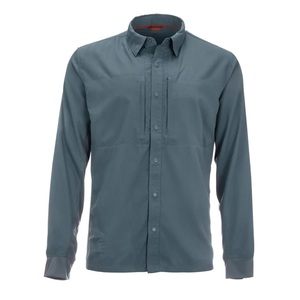 Custom Adults <b>Men's</b> Button Full Sleeve UPF 50 Vented Hunting Tactical Fishing Shirt Spandex/Polyester Anti-Bacterial Front Logo - Product Image 1