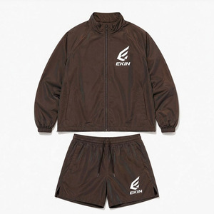 2025 New <b>Men's</b> Brown Coach <b>Jacket</b> Shorts Set Large Logo Athletic Sportswear Nylon Lightweight <b>Summer</b> Track Suit - Product Image 3