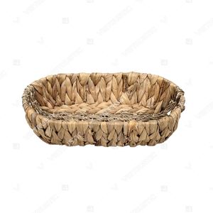 MEADOW & TIDE Natural Seagrass & Water Hyacinth Tabletop Essentials Table Tissue Box Holder <b>Small</b> Wicker <b>Tray</b> Set - Product Image 2
