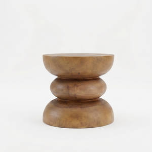 Teak Wooden <b>Stool</b> Minimalist Design Solid Wood Eco-Friendly Modern Home Furniture Living Room <b>Bedroom</b> Durable Ottoman Side Table - Product Image 1