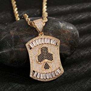 Best Selling Custom Name Hip Hop Pendant Necklace Gold Plated <b>Iced</b> <b>Out</b> Chain For Street Fashion Jewelry Available For Sale - Product Image 2