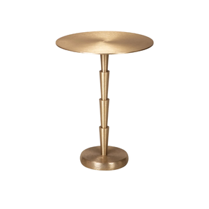 Modern <b>Gold</b> Metal <b>Side</b> <b>Table</b> Round Accent End <b>Table</b> with Tapered Pedestal Base for Living Room, Bedroom & Home Office Hotel - Product Image 1