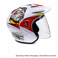 Casque de moto demi-face léger en ABS de qualité pour jeunes, idéal pour la ville et le quotidien, vente en gros