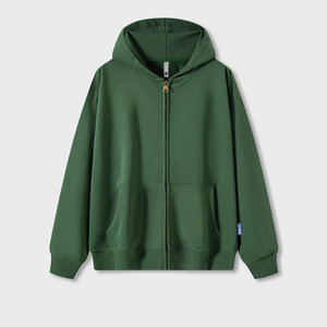 Sudadera con Capucha y Cierre para Hombre, Color Sólido, Informal, de Algodón, Felpa Francesa, Corte Regular, para Otoño - Product Image 5