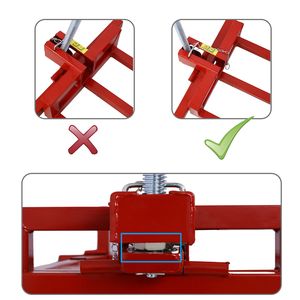 Capacità di 800 libbre facile da guidare tosaerba sollevatore universale per trattore 45 gradi di inclinazione regolabile rosso ausilio per la pulizia delle falciatrici - Product Image 4