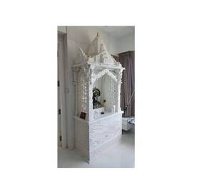 High on Demanded white color low Price Marble <b>mandir</b> for living room India manufacturer Indoor Marble Temple - Product Image 2