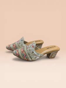 Ethnic Closed Toe Platform <b>Jutti</b> with Cushioning and Fashion Trend for Women - Product Image 3