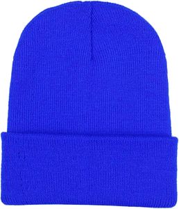 Wholesale in Stock <b>Beanies</b> Unisex Knitted Solid <b>Beanie</b> Custom Logo Winter <b>Fleeced</b> Lined Hat <b>Beanies</b> - Product Image 2
