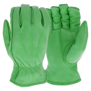 Heavy-Duty Durable Cowhide Grain Leather Safety <b>Gloves</b> Elastic Cuff Abrasion/Heat Resistant Anti-static Industrial - Product Image 4