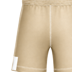 Golden <b>Yellow</b> Black Rugby <b>Shorts</b> Elastic Waist Drawstring Geometric Team Uniform Custom Breathable Training Athletic Sportswear - Product Image 3