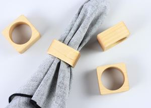 Support de serviette en bois moderne, luxueux, écologique et durable, décoratif pour la table, idéal pour la maison, les mariages, les fêtes et les restaurants - Product Image 3