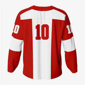 Maillot de hockey sur glace personnalisé par sublimation, haute qualité, 100% polyester, imprimé, respirant, pour entraînement - Product Image 2