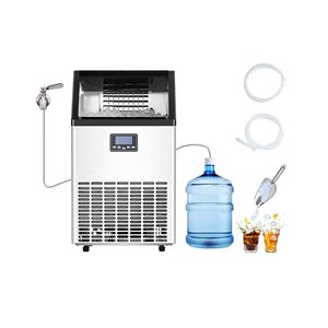 Macchina per il ghiaccio commerciale da 150 libbre/24 ore, autoportante, 45 cubetti di ghiaccio in 15 minuti, grande capacità di stoccaggio da 33 libbre, produzione di ghiaccio 24 ore su 24. - Product Image 1