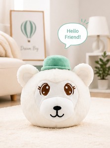 Jolie balle anti-stress en peluche douce, jouet moelleux Kawaii, balle à presser anti-anxiété, jouet sensoriel pour enfants et adultes, format de poche - Product Image 2