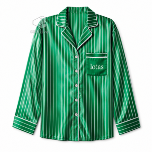 Iota Phi Lambda Sorority Women's Striped Pajama Set Button-Front PJs With Drawstring Pants Comfortable Sleepwear Cozy Loungewear - Product Image 2