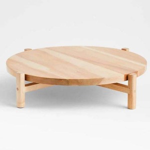 Plateau tournant Lazy Susan en marbre blanc avec bord cannelé, plateau de service rond rotatif pour table à manger, cuisine et réceptions de luxe - Product Image 4