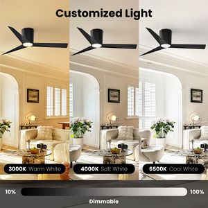 Lámpara de Techo LED Moderna de 52 Pulgadas con Ventiladores de Techo de 10' x 52' - Product Image 6