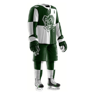 Uniforme de Hockey sobre Hielo Sublimado Puck Cancer, Jersey de Manga Larga con Cuello en V, Absorbente de Humedad, Ropa Deportiva de Invierno Unisex para Adultos - Product Image 1